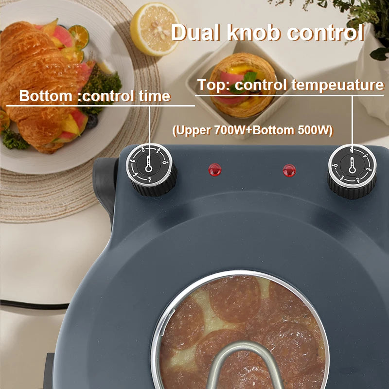 Electric Pizza Oven 1200W Countertop With 5 Minute Crisp