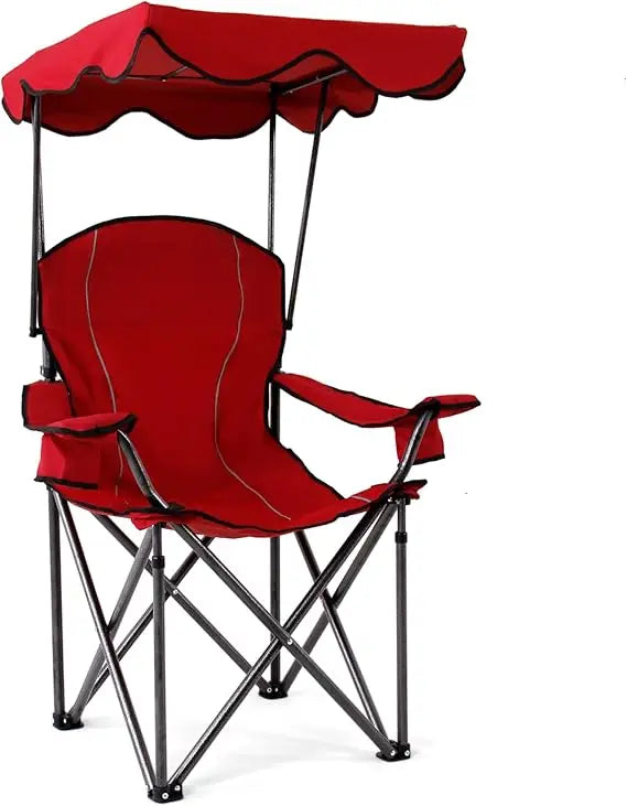 Lets Camp Shade Canopy Folding Chair Recliner for Outdoor Use