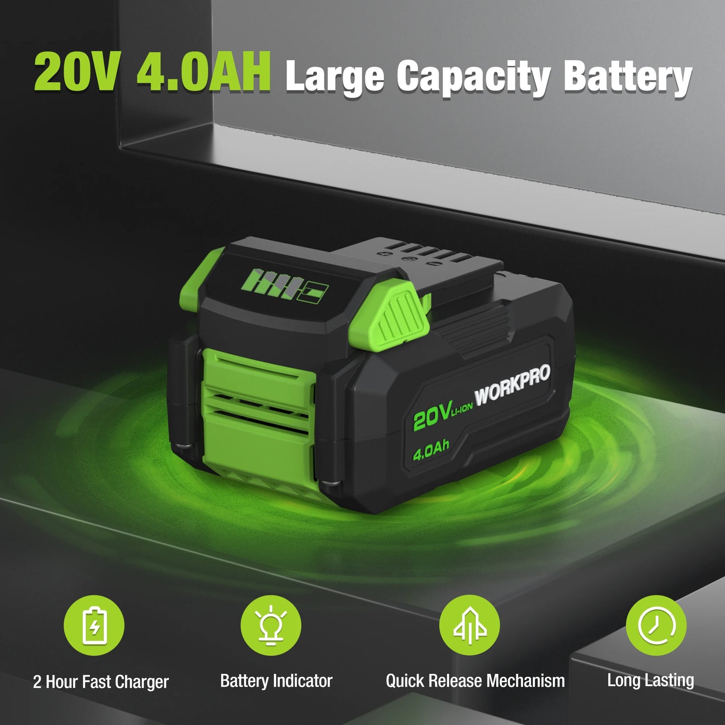 WORKPRO 20V Cordless Circular Saw With Laser 115mm Blade 710W