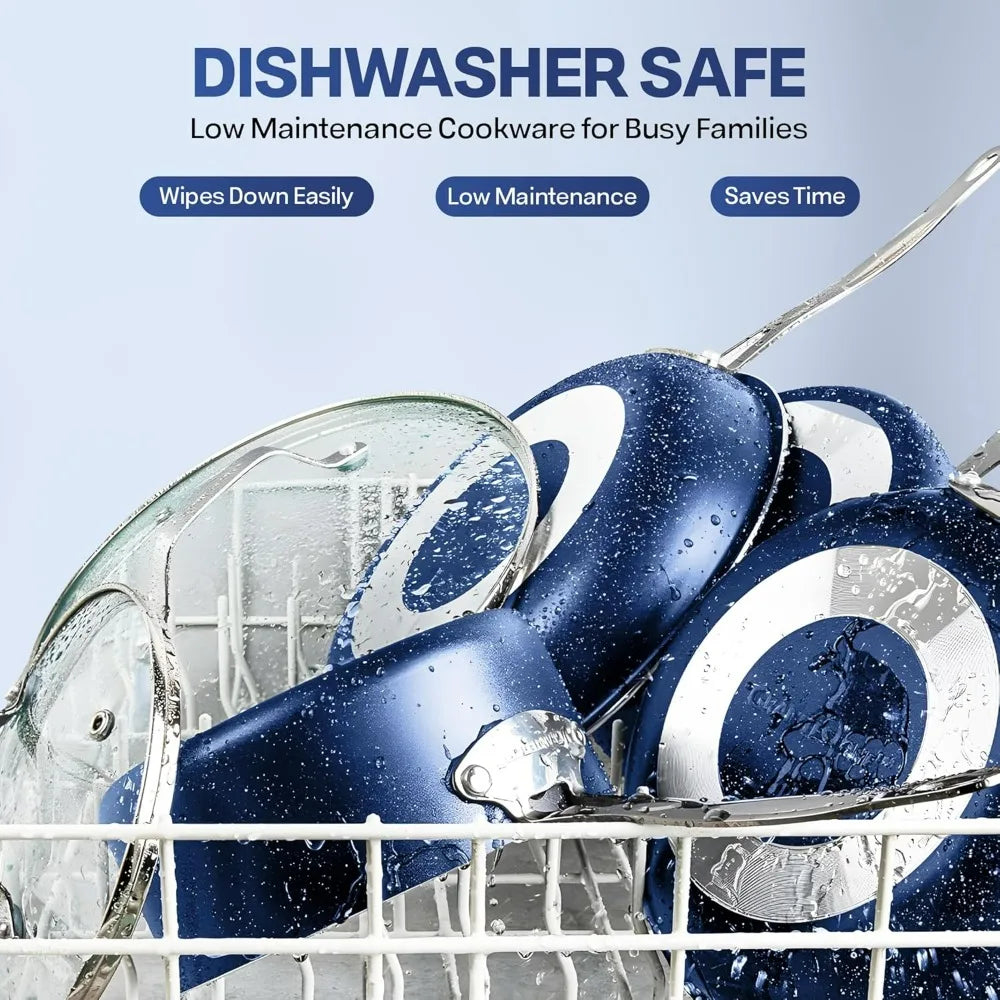 Granitestone Non-Stick Cookware Set Complete Pots And Pans Collection