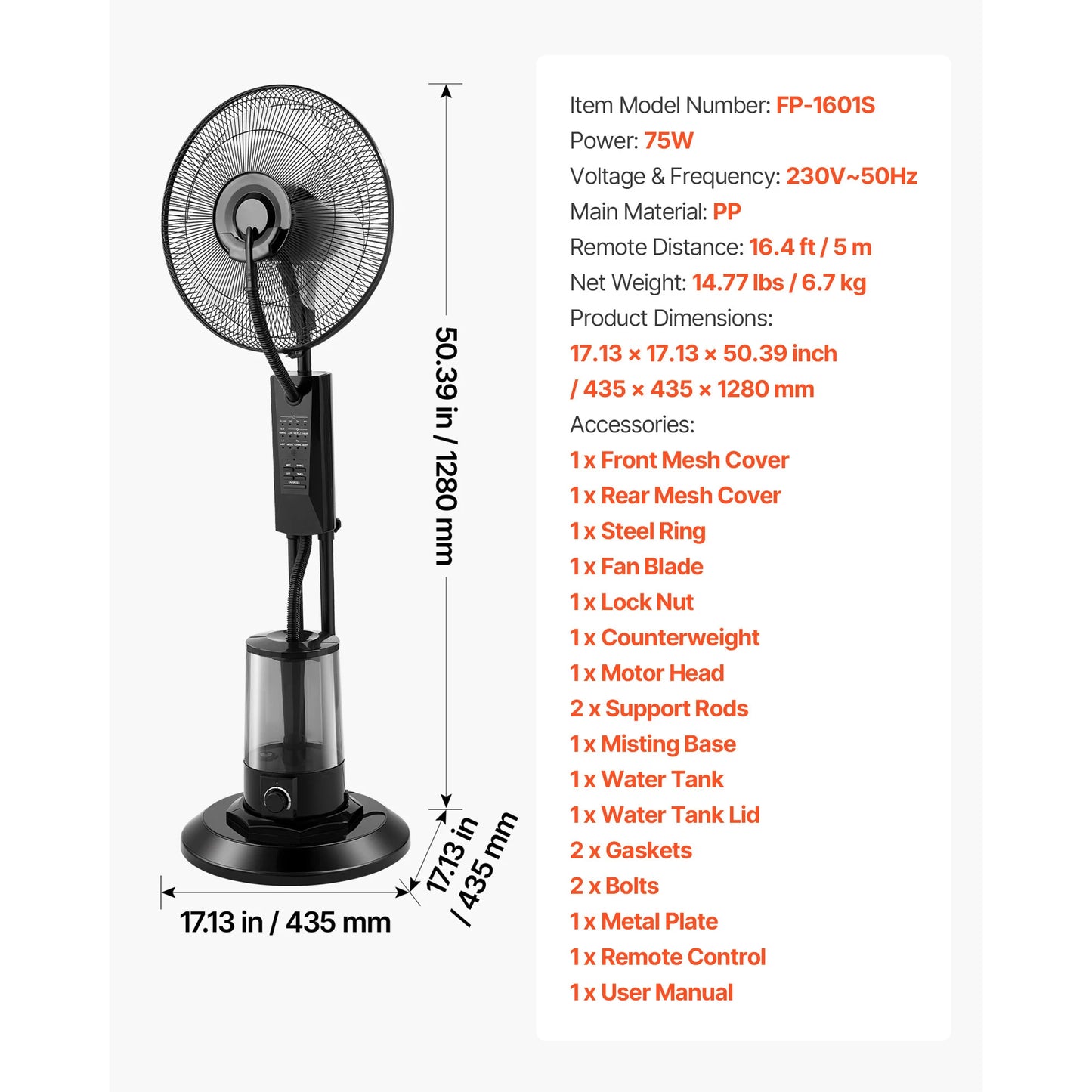 SucceBuy Portable Misting Fan With Water Tank And Rechargeable Battery