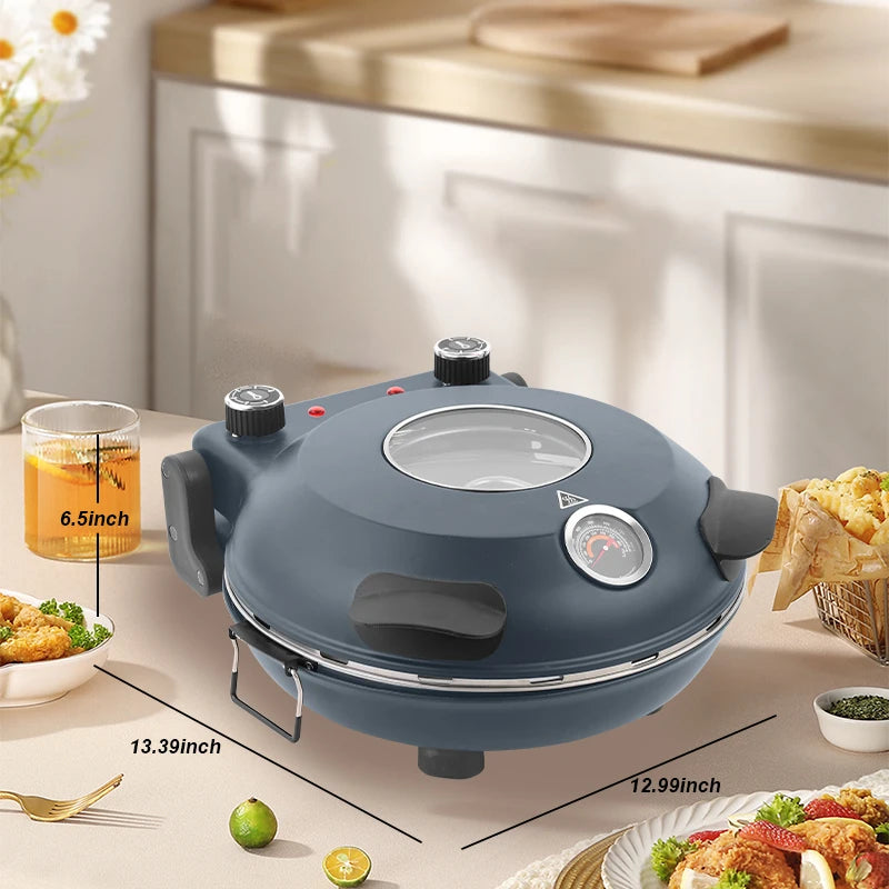 Electric Pizza Oven 1200W Countertop With 5 Minute Crisp