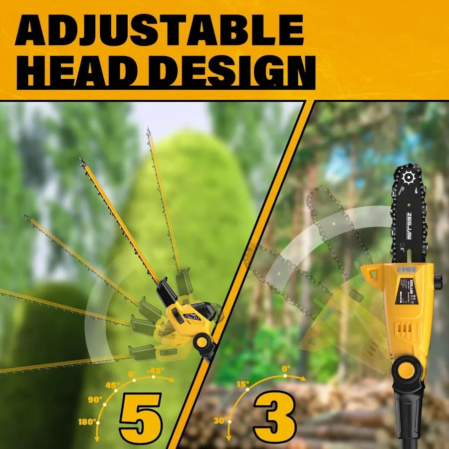 Two In One Cordless Pole Saw And Hedge Trimmer Pro