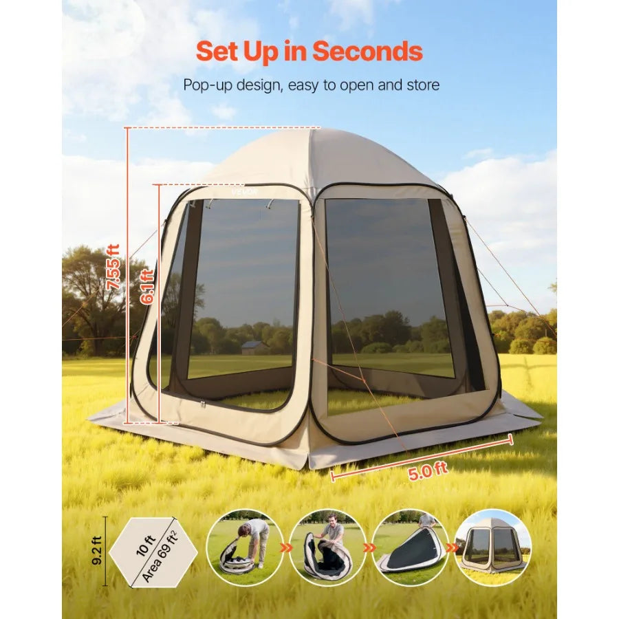 Screen House Tent Canopy With Netting Sides For Garden