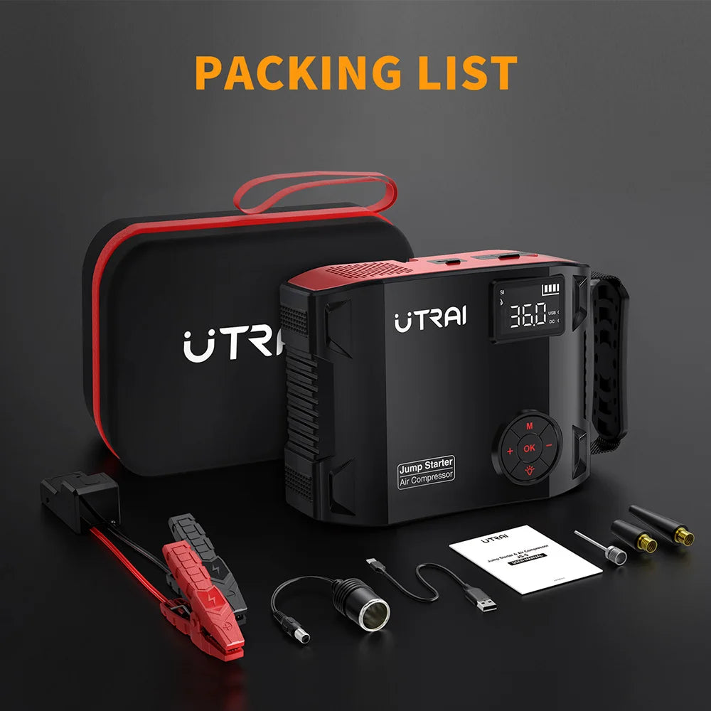 UTRAI 4 In 1 Jump Starter Power Bank 16000mAh Portable