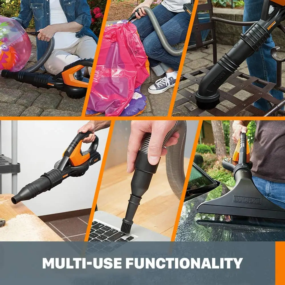 Cordless Leaf Blower 120 MPH Battery Not Included Long Nozzle