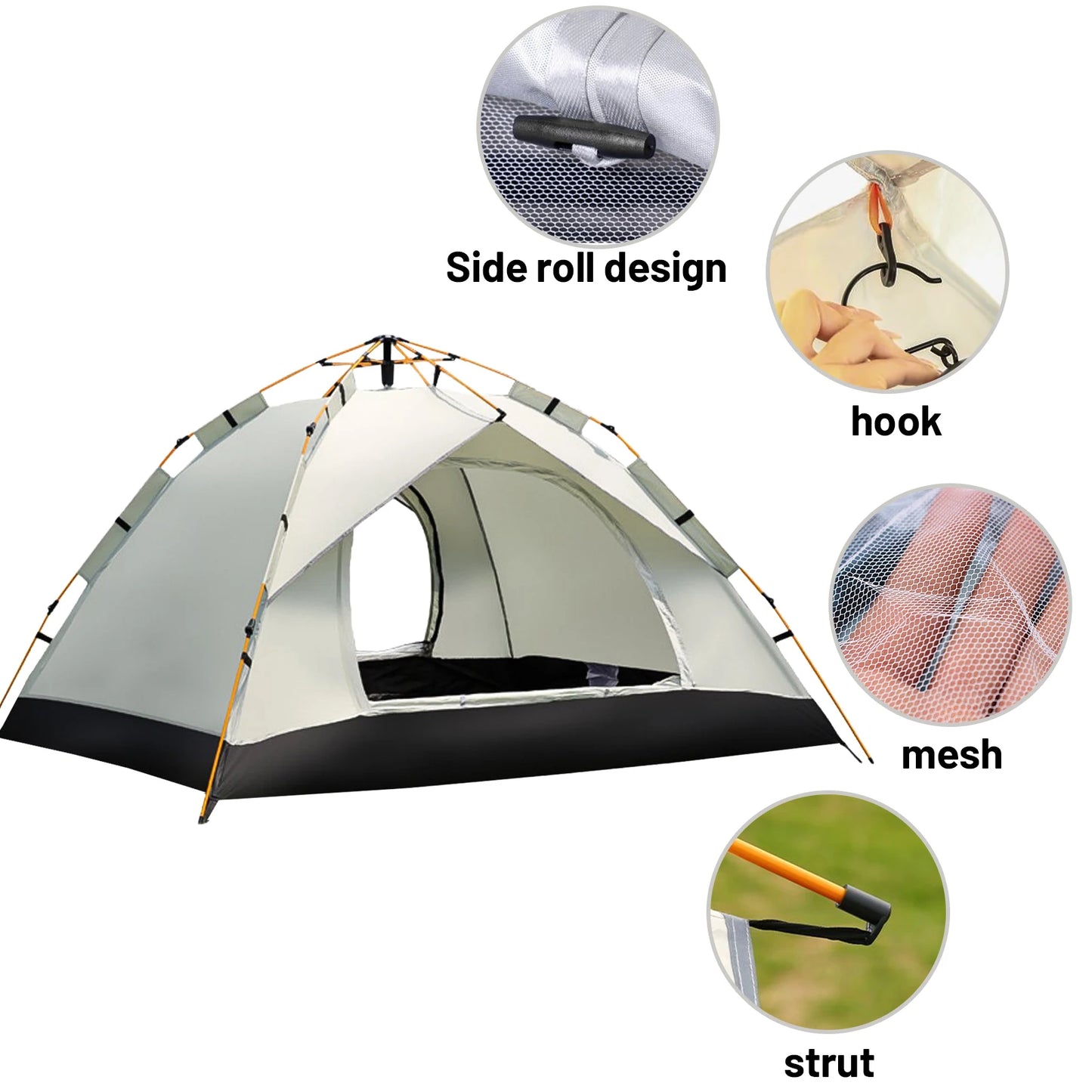 Pakicetus Compact Auto Tent Quick Setup Sunshade All Weather