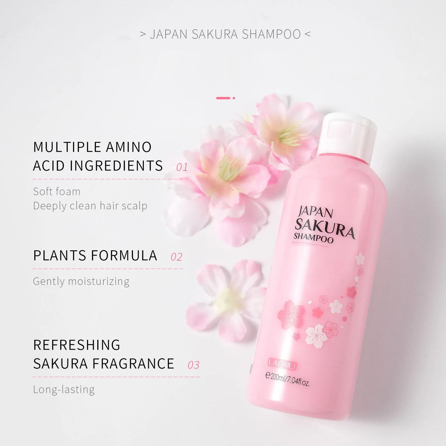 LAIKOU Sakura Body Wash Shampoo Set For Skin And Hair