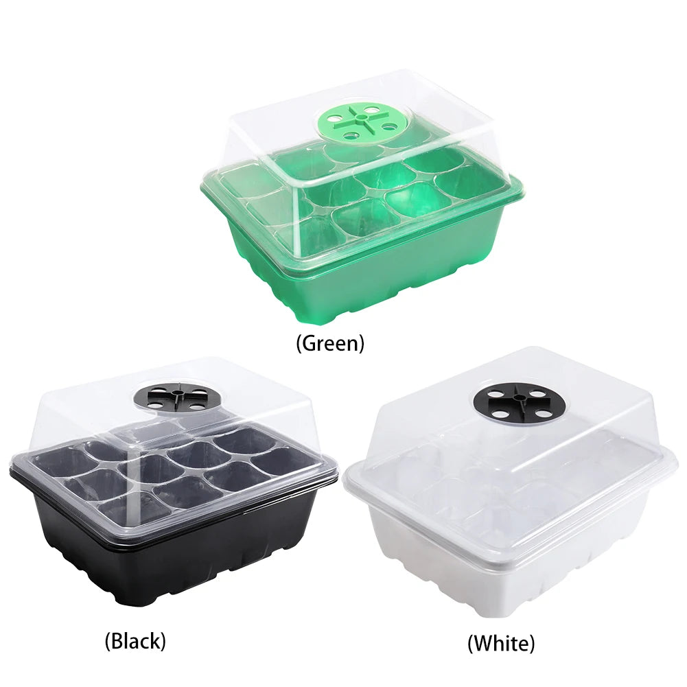 12 Holes Seed Germination Tray With Humidity Dome For Seedlings