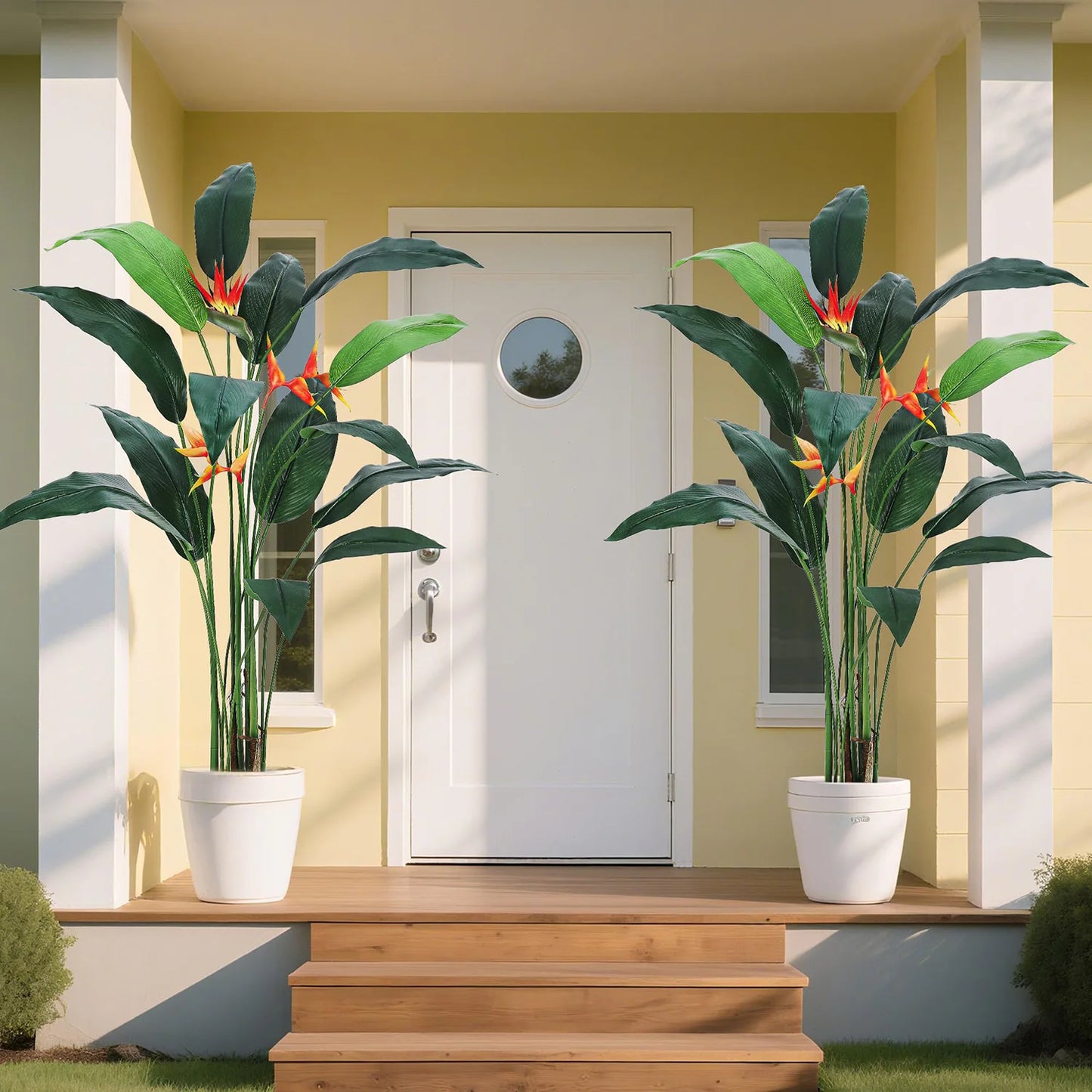 HiMISSCN Bird of Paradise Artificial Plant Twin Pack Home Decor