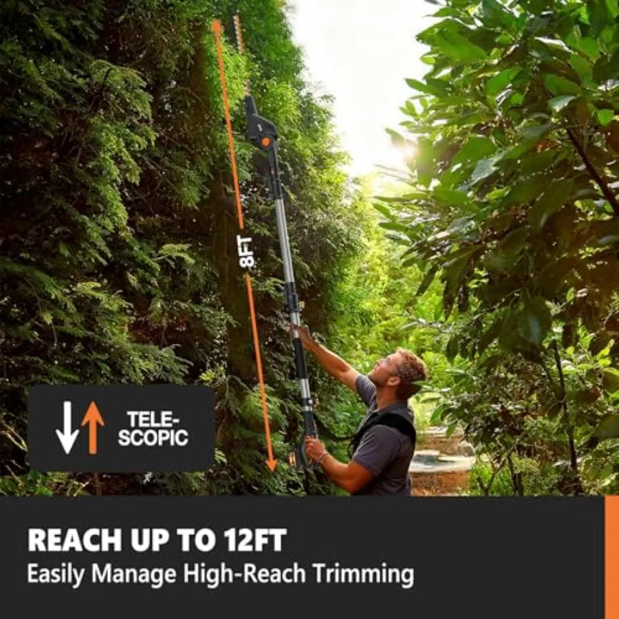 Yao Hui Huang 2 In 1 Telescopic Cordless Hedge Trimmer And Pole Saw