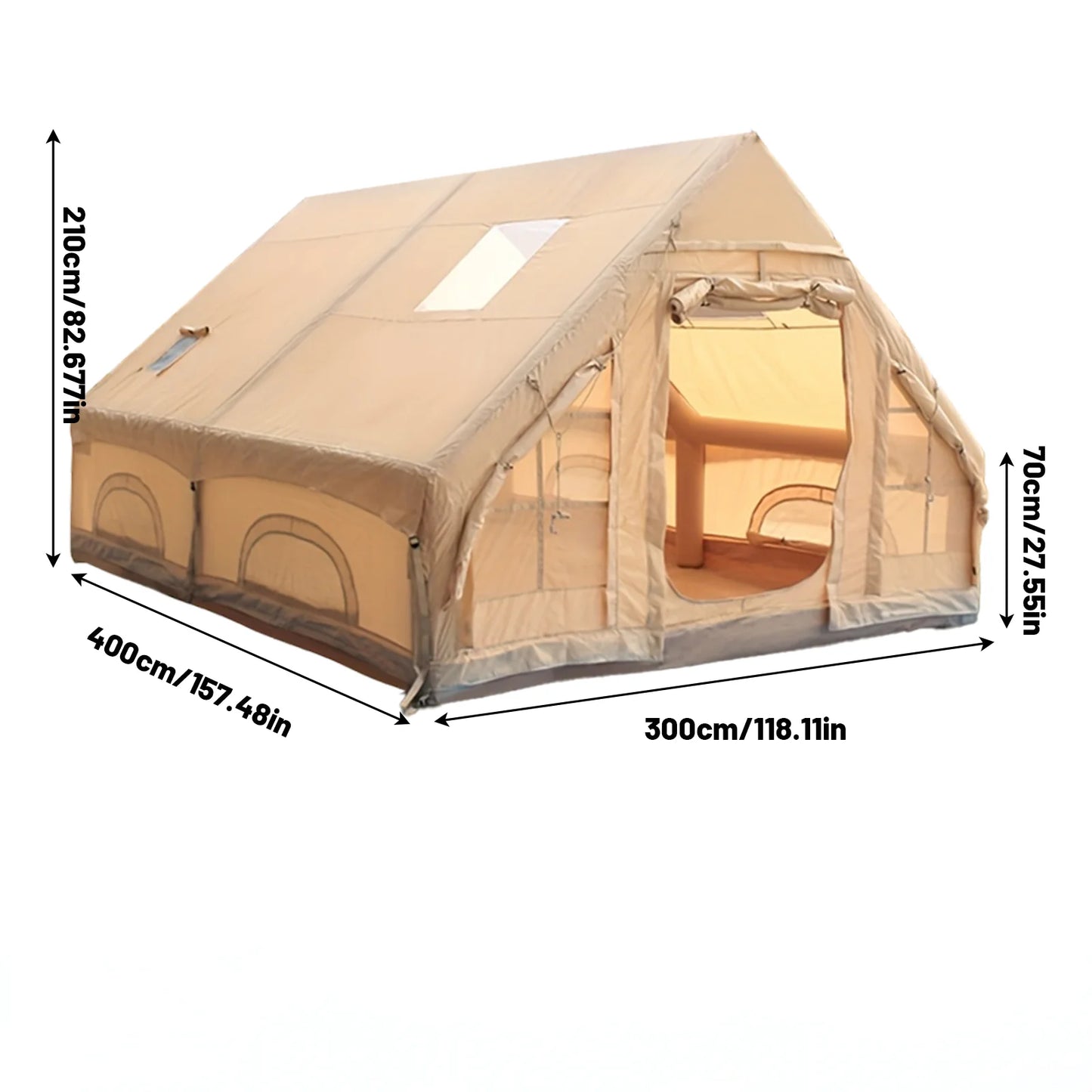 Pakicetus Inflatable Camping Tent Quick Setup Frame Four Season Shelter