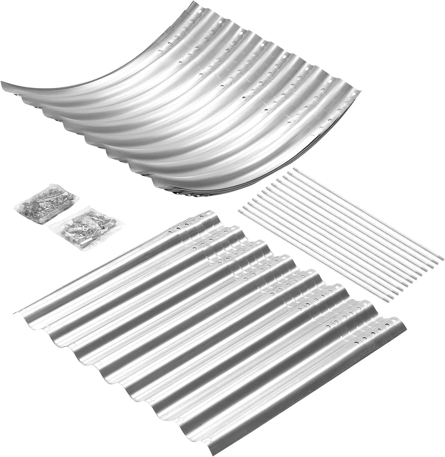 Oval Galvanized Raised Garden Bed Planter Box for Outdoor Vegetables