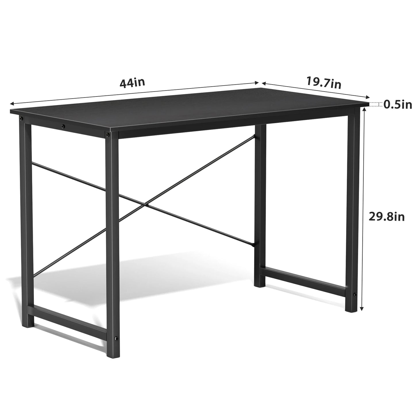 JHK Computer Desk For Office And Gaming With Wood Tabletop
