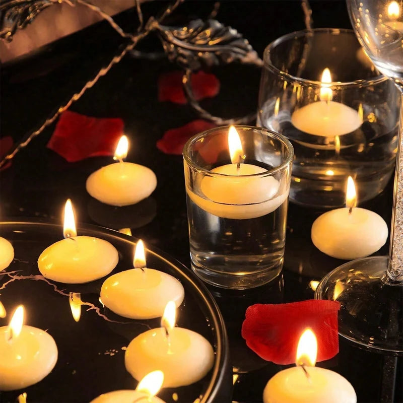 Floating Unscented Candles Disc Set For Wedding And Home Decor