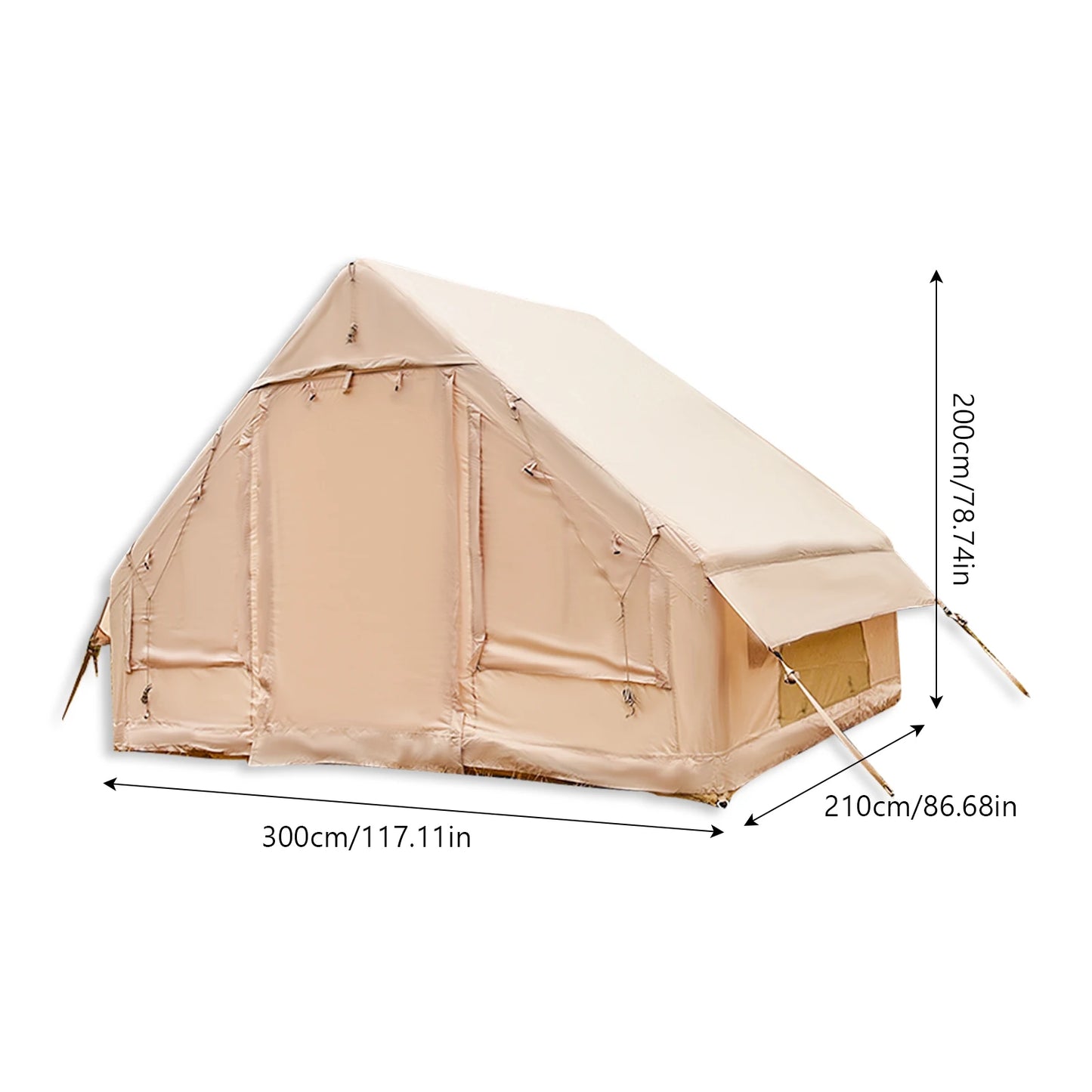Pakicetus Inflatable Camping Tent Quick Setup Frame Four Season Shelter