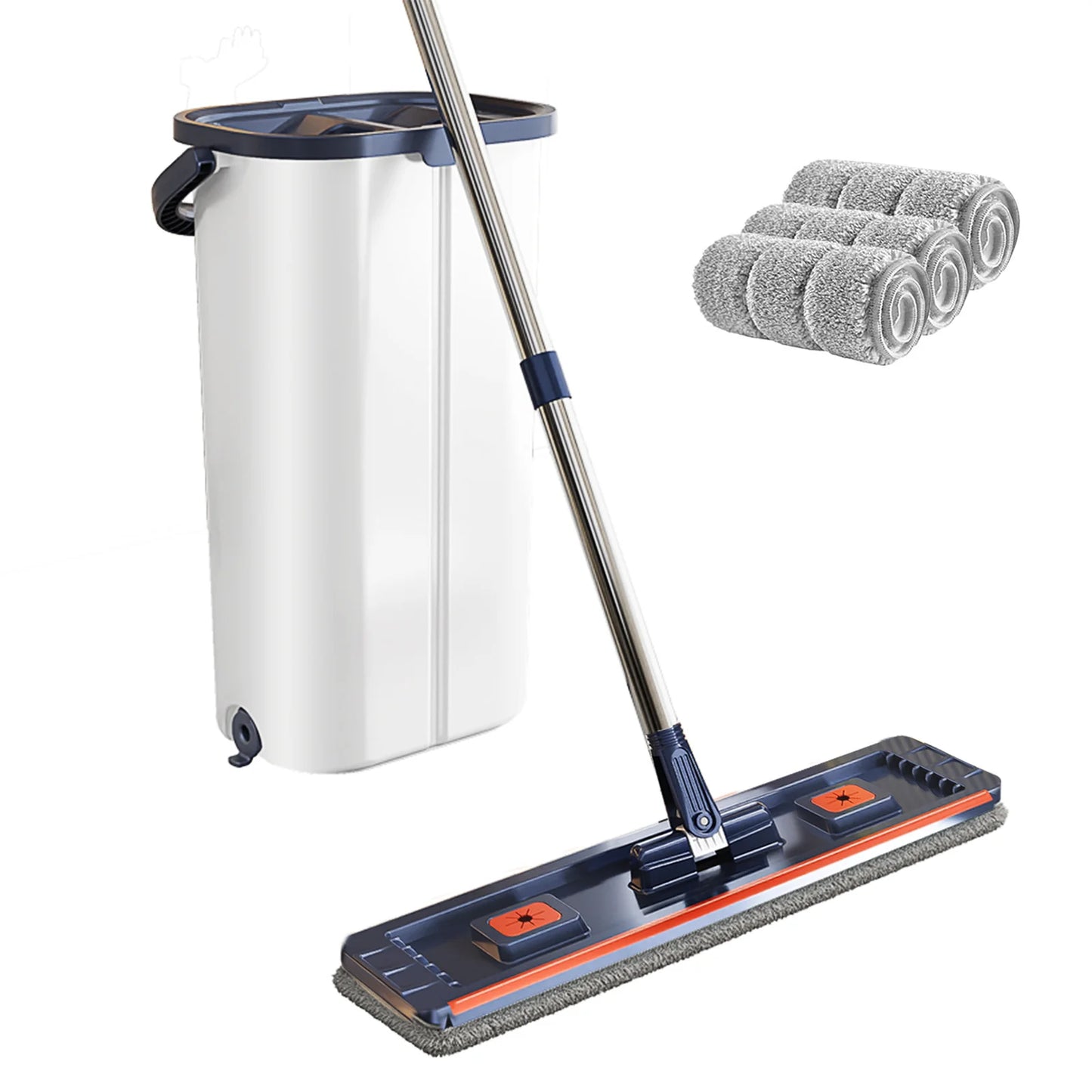 Microfiber Floor Mop With Separate Clean Dirty Water Bucket