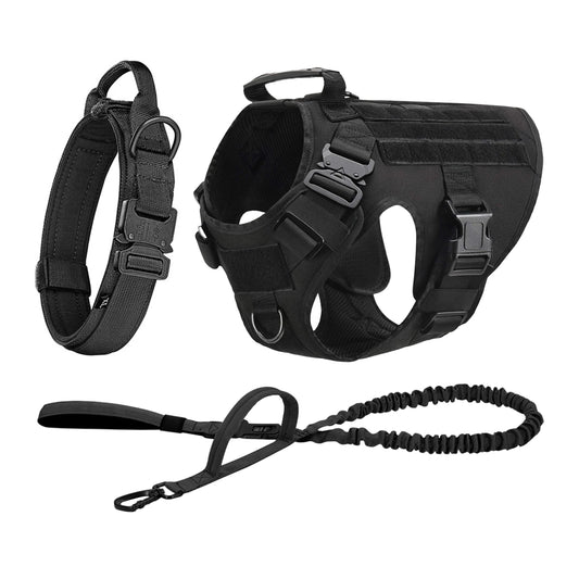 PETRAVEL CN Tactical Dog Harness Vest With Molle Pouches For Medium Large Dogs
