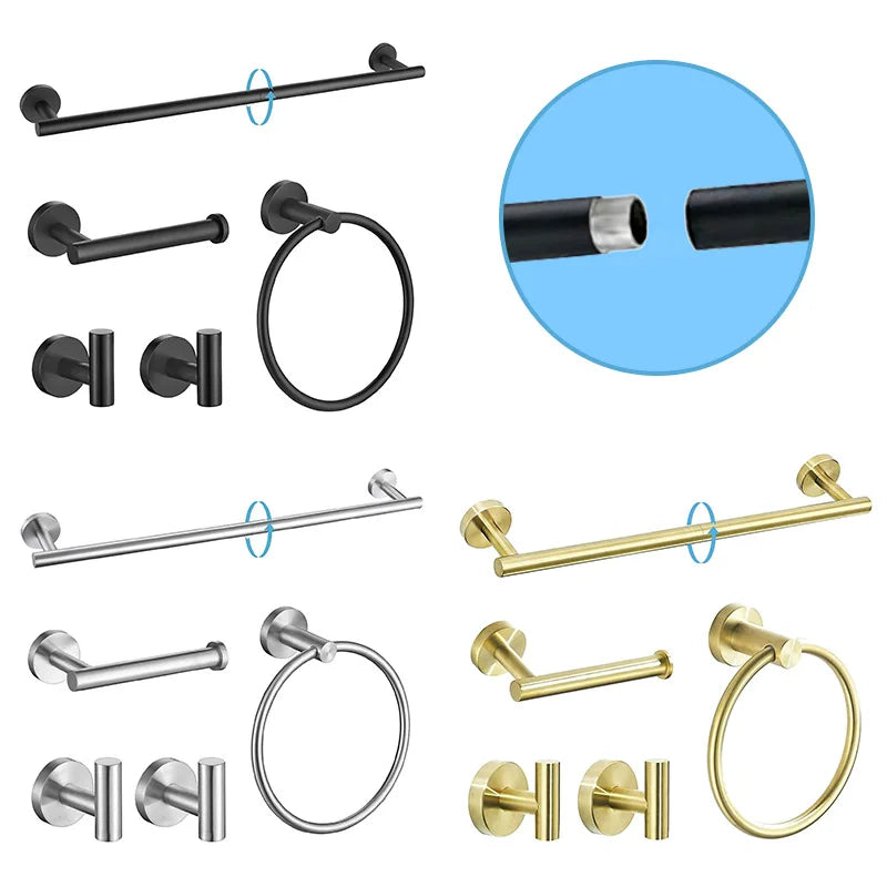 Bathroom Accessories Set Stainless Steel Towel Bar Towel Rack