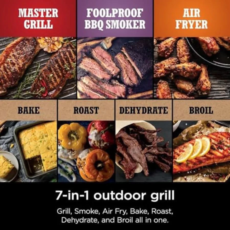 Woodfire Outdoor 7 In 1 Grill Smoker Air Fryer Roast