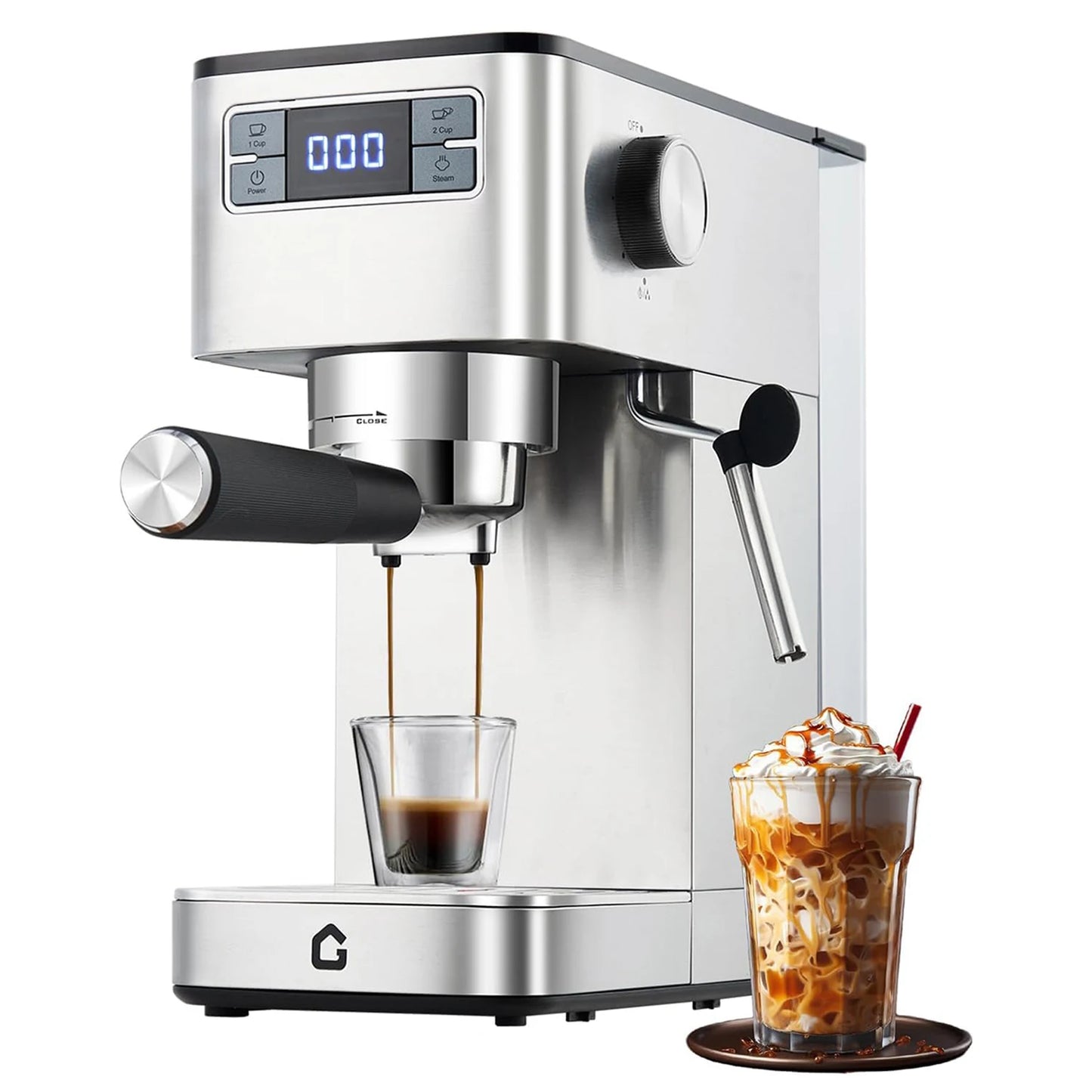 Acekool 20 Bar Semi Automatic Espresso Machine Stainless Steel