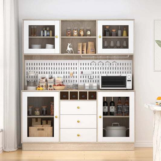 VOWNER Pantry Cabinet Kitchen Storage Freestanding Buffet Hutch