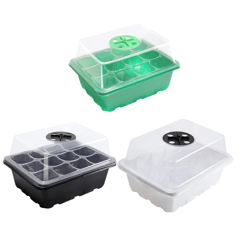12 Holes Seed Germination Tray With Humidity Dome For Seedlings