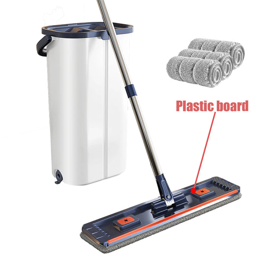 Microfiber Floor Mop With Separate Clean Dirty Water Bucket