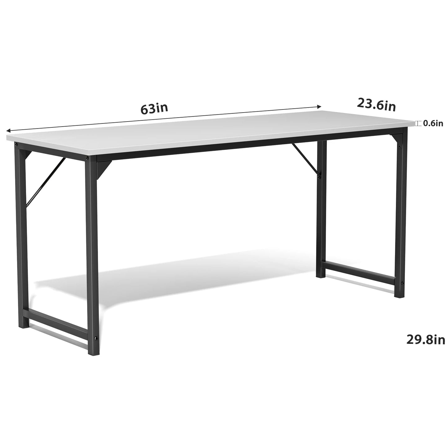 JHK Computer Desk For Office And Gaming With Wood Tabletop