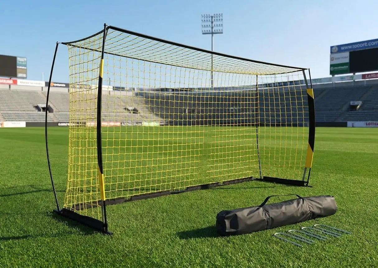 Portable Collapsible Soccer Goal Set With Rebounder Net For Quick Setup