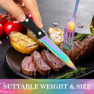 HANSMART 24 Piece Stainless Steel Flatware Set For 4 People