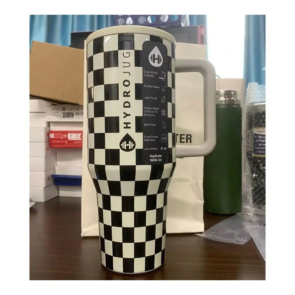 Insulated Stainless Water Bottle With Handle Flip Straw Leak Resistant