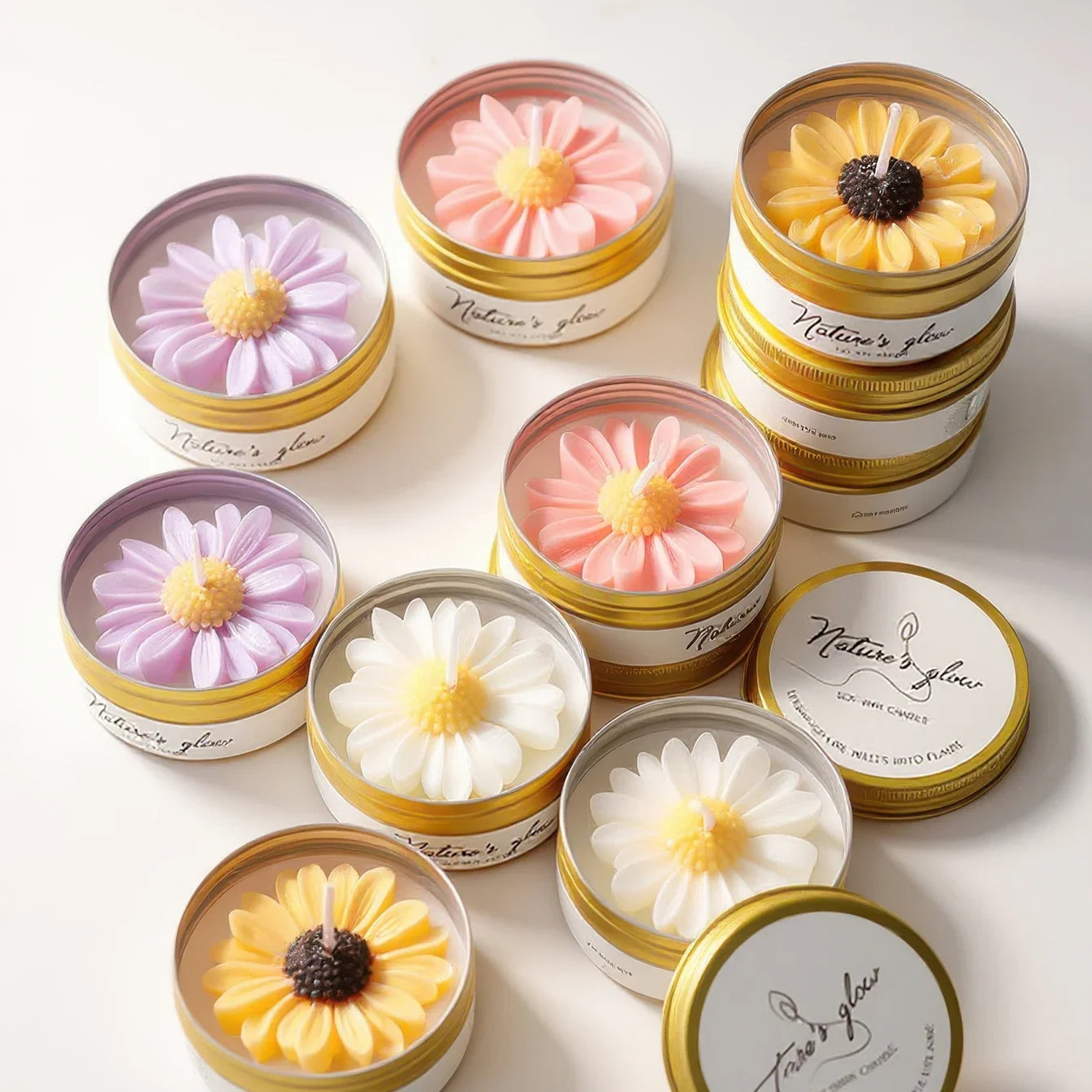 Chamomile Scented Soy Wax Candle Tin Handmade For Bedroom Decor