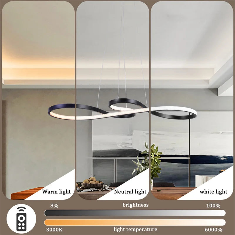 Deckrico Pendant Light With Dimmable LED Fixture For Living Room