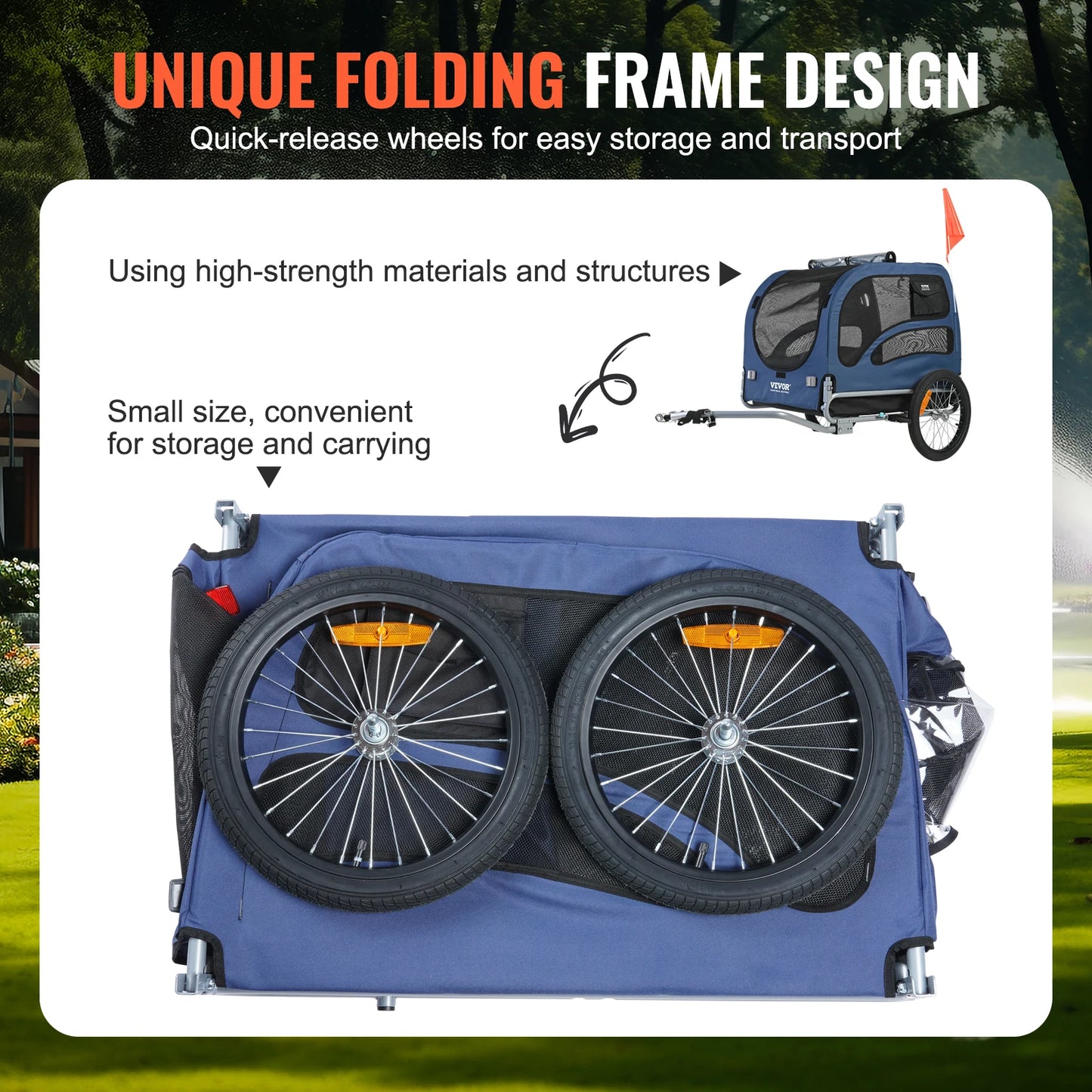 SucceBuy 100Lb Pet Cart Bicycle Carrier Dog Trailer With Coupler