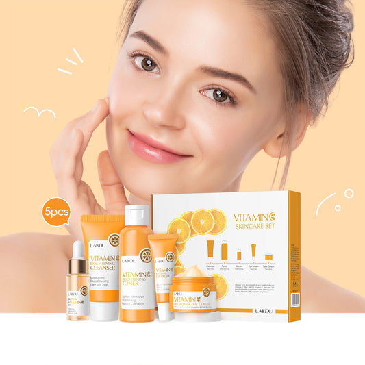 LAIKOU Vitamin C Skincare Set 5 Piece Kit Brightening Tone