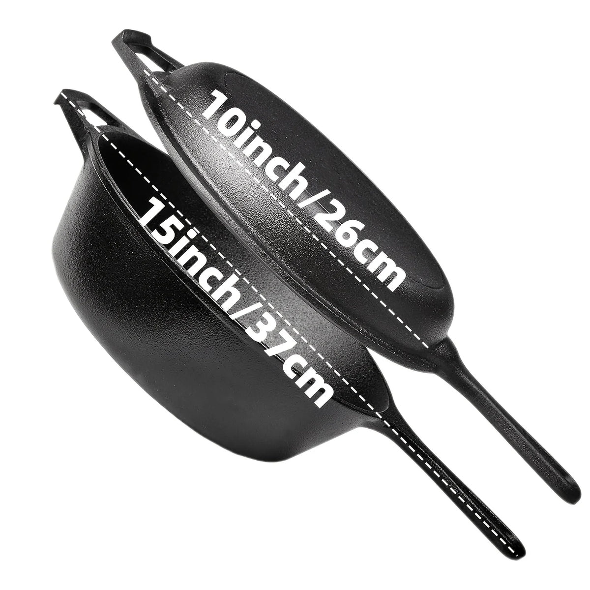 AEDG 3-Piece Pre-Seasoned Cast Iron Skillet Set