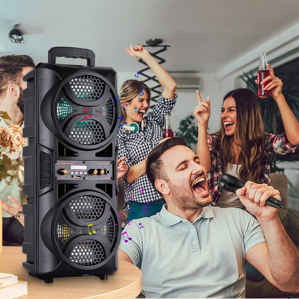 CURUK 3000W Portable Bluetooth Speaker Subwoofer Karaoke Party System