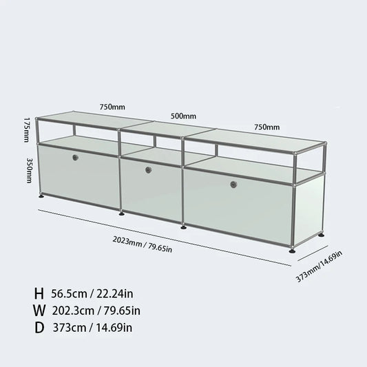 Bigcityfur TV Stand Storage Cabinet Metal Corner Display Unit