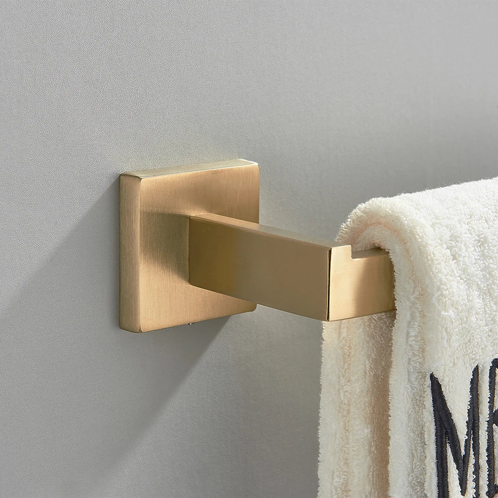 Onyzpily Bathroom Hardware Set Kit Wall Shelf Towel Bar