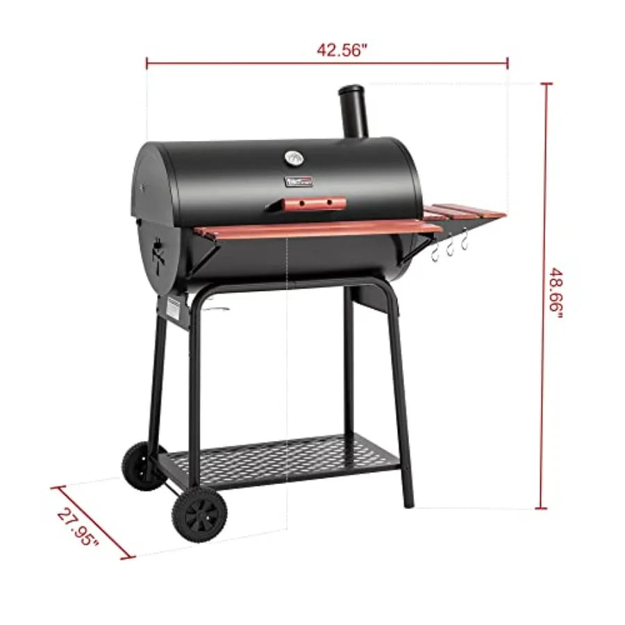 SHXI Outdoor Charcoal Grill For Backyard And Patio 30 Barrel