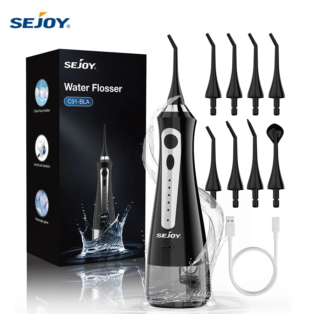 SEJOY Water Flosser Irrigator 5 Modes 8 Jet Tips Pro