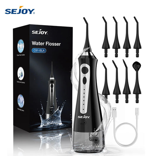 SEJOY Water Flosser Irrigator 5 Modes 8 Jet Tips Pro
