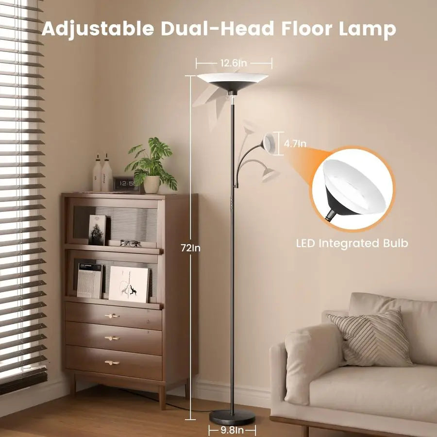Torchiere Floor Lamp Dimmable With Remote Touch Control