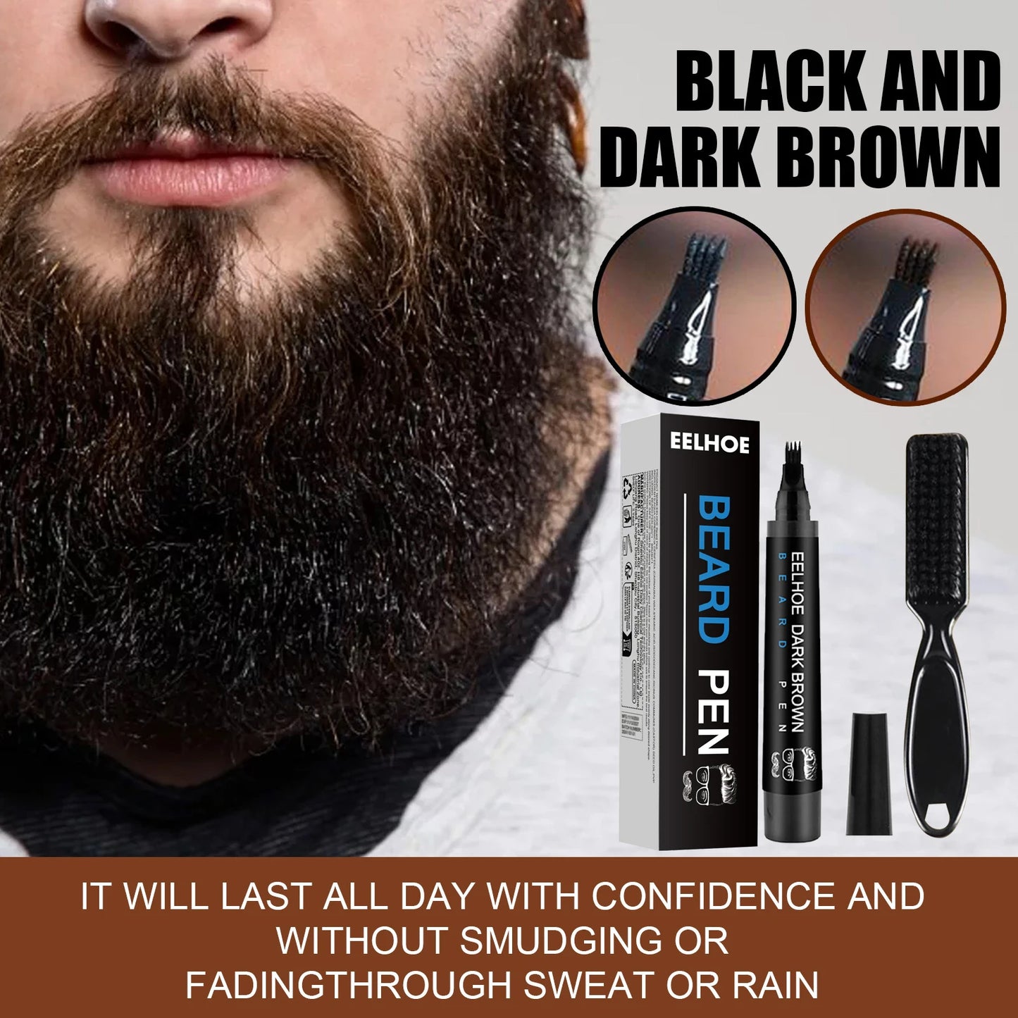 Beard Filler Pen Waterproof Sweat Resistant All Day Confidence