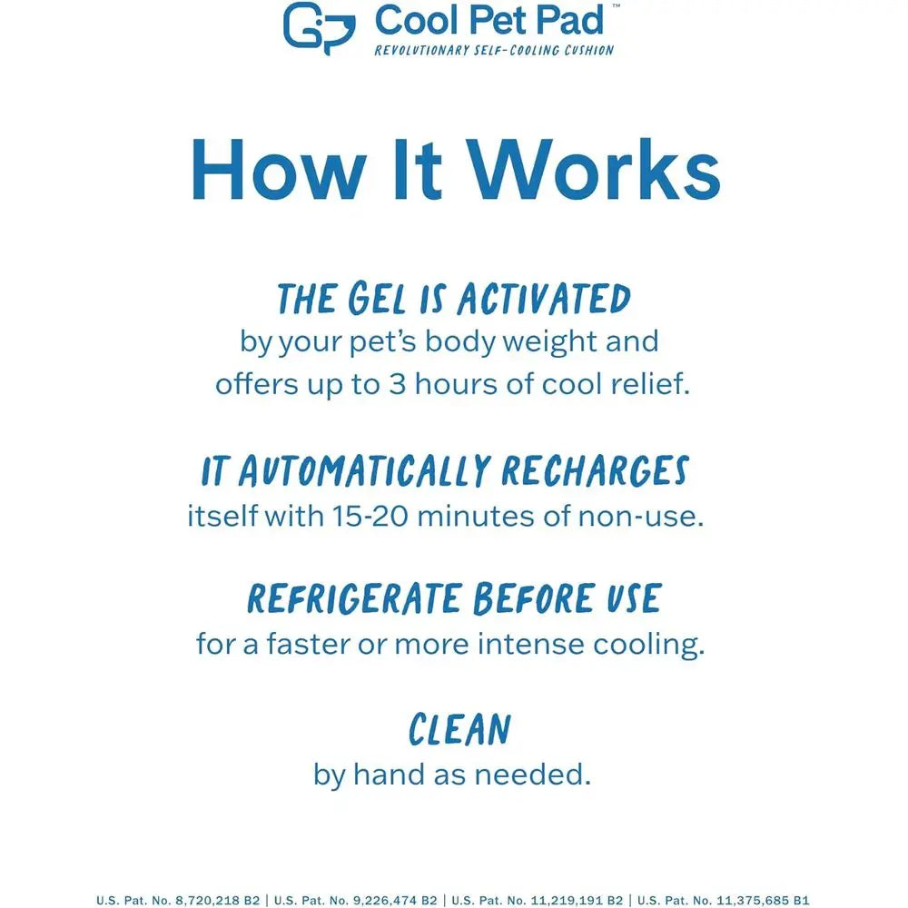Cool Pet Pad Cooling Mat Non-Toxic Gel No Water Needed