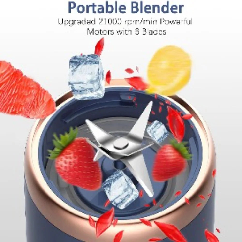 ATMDOG Portable USB Rechargeable Personal Blender 400ml 6 Blades