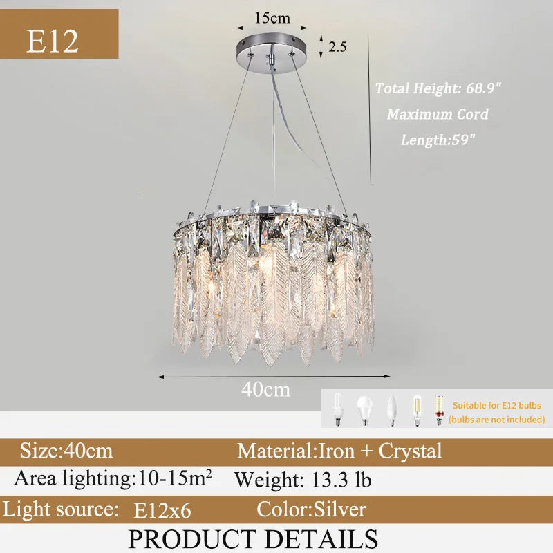 DF Light House Modern Crystal Chandelier For Living Room