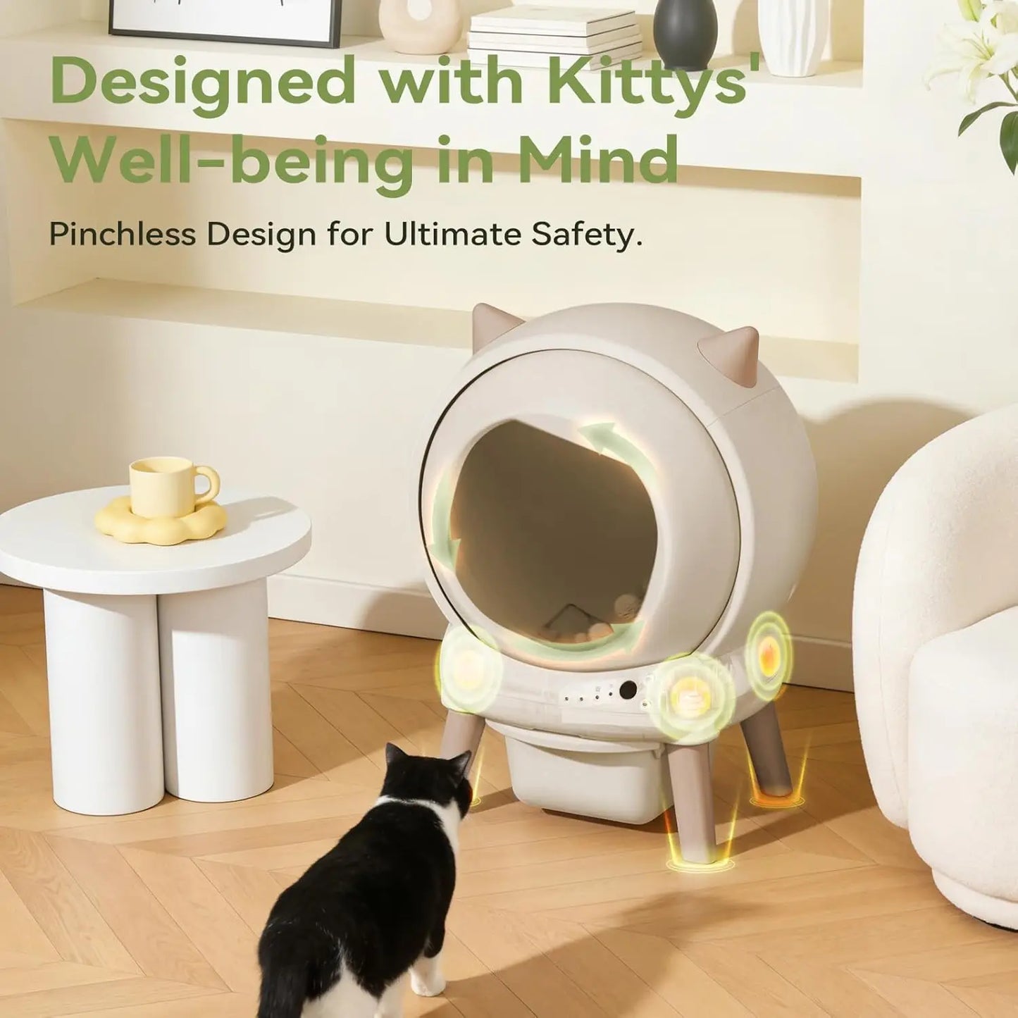 E2 Automatic Self Cleaning Litter Box Multiple Cats With App