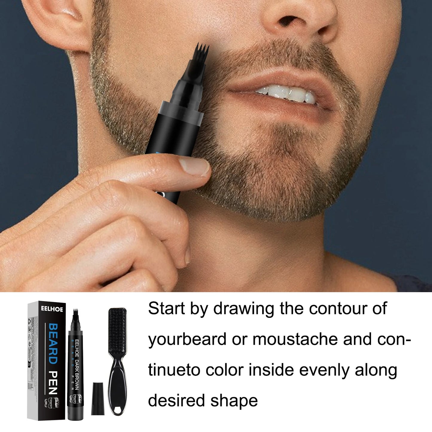 Beard Filler Pen Waterproof Sweat Resistant All Day Confidence
